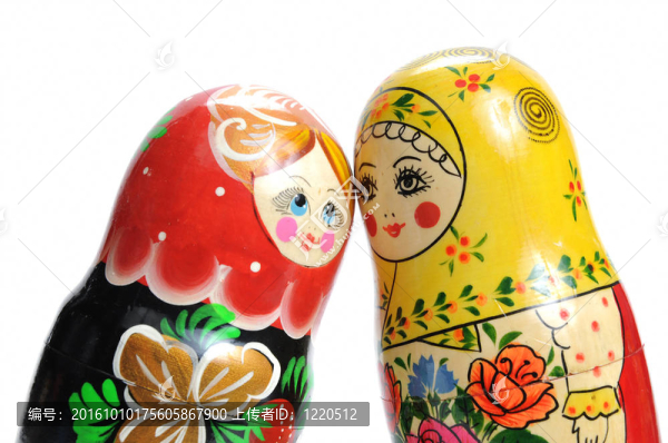 俄式套娃玩偶白色隔離matreshkas