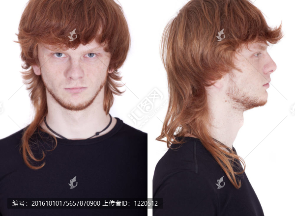 人臉的正面和側(cè)面視圖