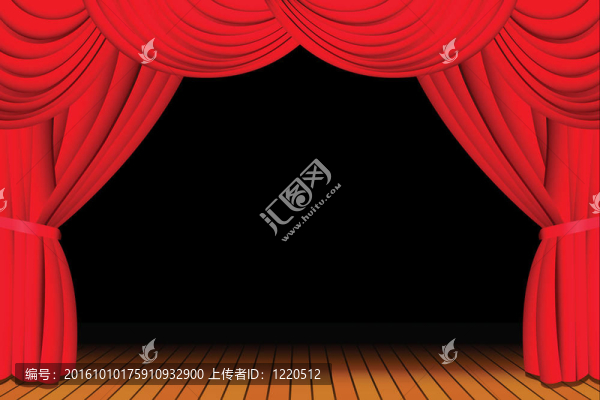 舞臺(tái)與開(kāi)放的紅幕
