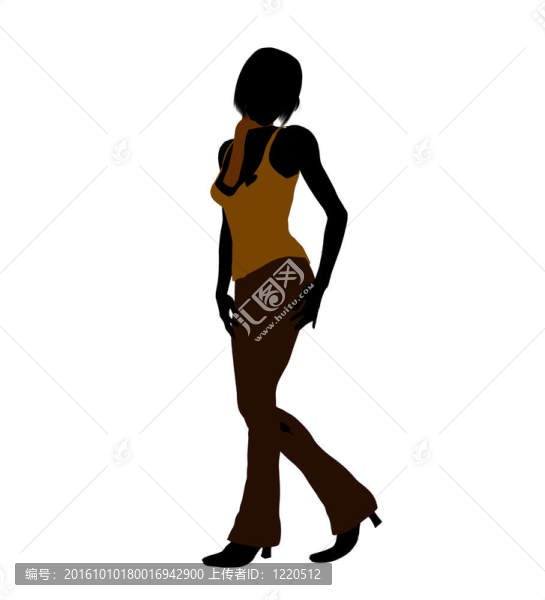 休閑女人插圖剪影