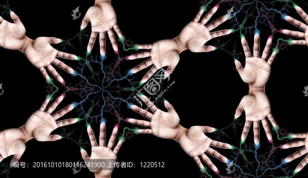 閃電手指瓦圖案
