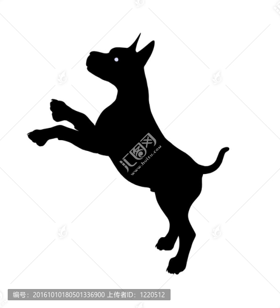 小狗插圖剪影