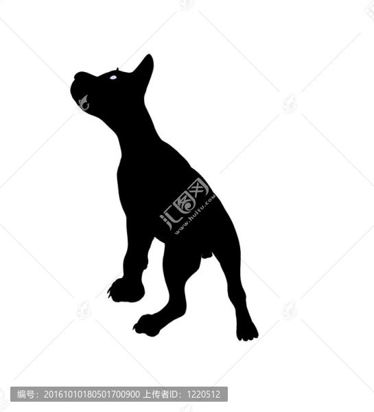 小狗插圖剪影