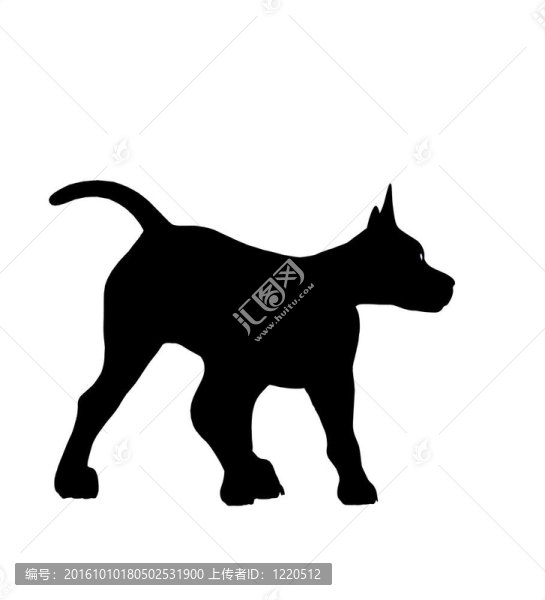 小狗插圖剪影