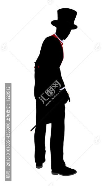 男魔術師插圖剪影