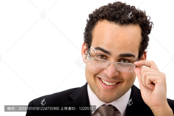 戴眼鏡的生意人