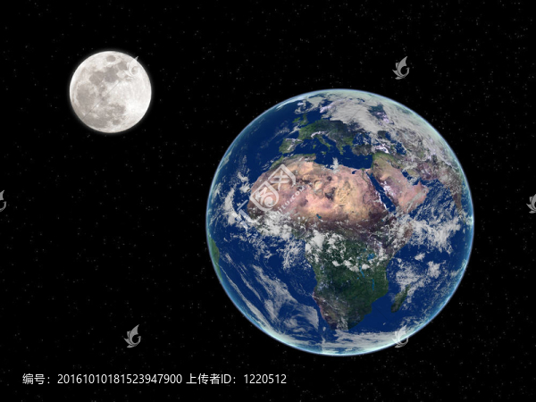 地球和Moon