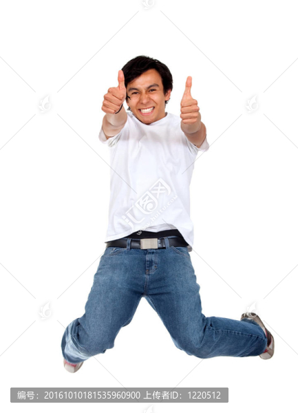 興奮的人分離