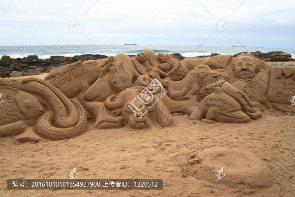 海灘上的沙子藝術(shù)