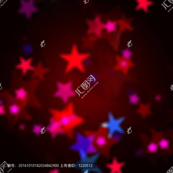 紅色；藍(lán)色和粉紅色的星星