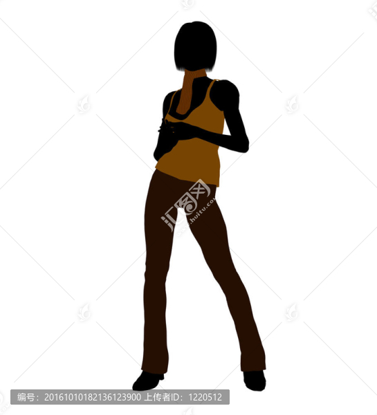 休閑女人插圖剪影