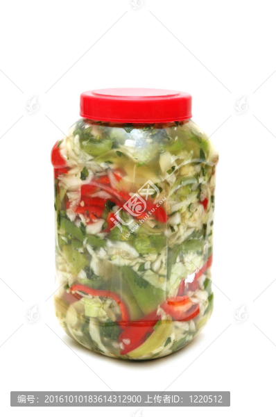 白底隔離泡菜壇子
