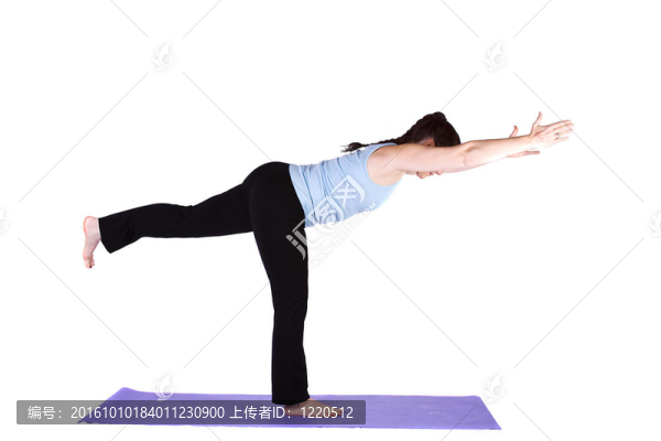 瑜伽姿勢(shì)的女人