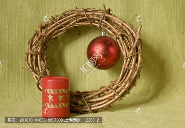 隨著圣誕裝飾蠟燭