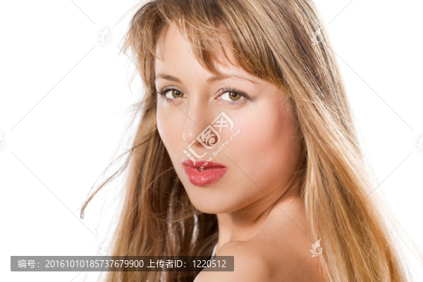 美麗金發(fā)女孩的時尚肖像