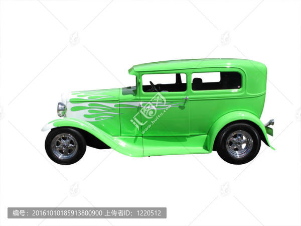 綠色的老式汽車