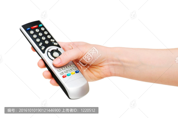 用遙控器與白色隔離