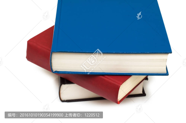 白色背景下的各種書籍