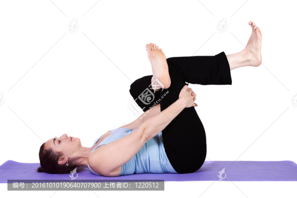 瑜伽姿勢(shì)的女人