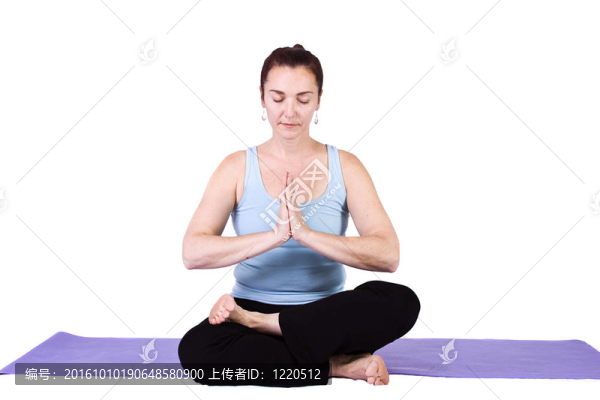 瑜伽姿勢(shì)的女人