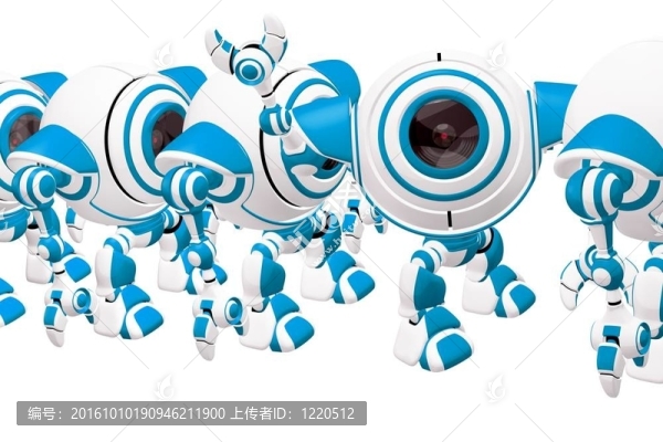 小型機(jī)器人揮舞著喜和站出來(lái)