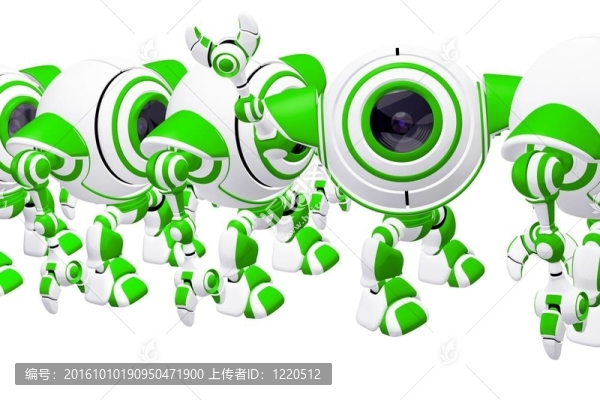 小型機器人揮舞著喜和站出來