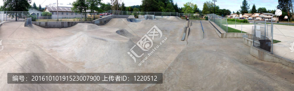 戶外滑板公園全景