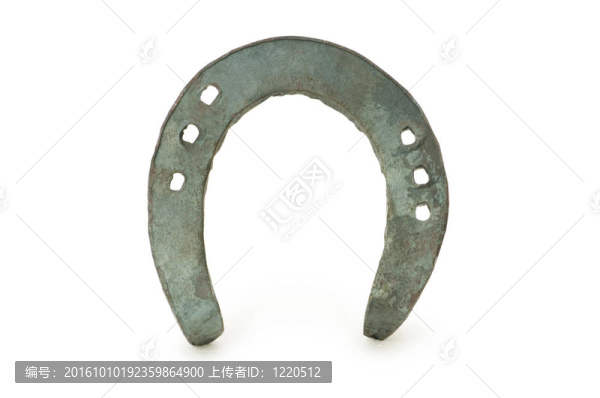 白色上隔離的金屬馬鞋