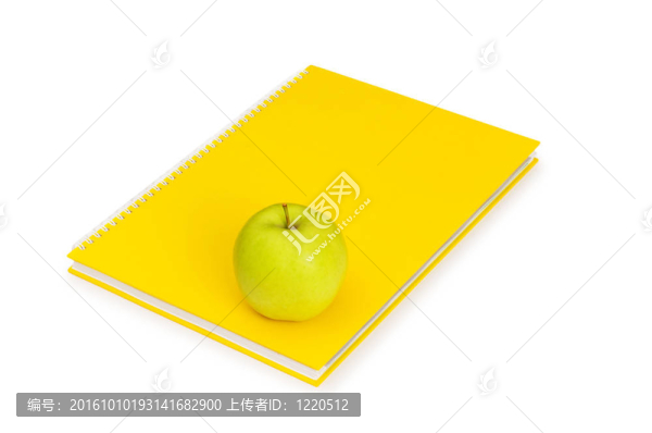 回到學校的概念與書和蘋果