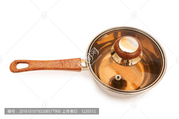銀鍋孤立在白色背景