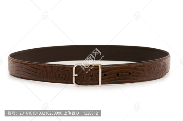 白色背景上孤立的男人腰帶