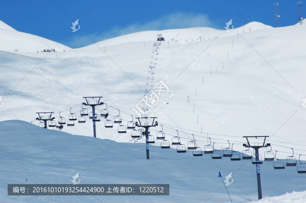 在山-格魯吉亞skilifts；Gudauri