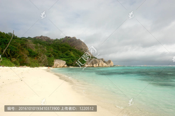 塞舌爾海灘。拉迪格島島。