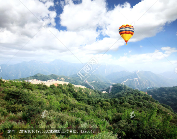 在八達嶺附近的北京長城