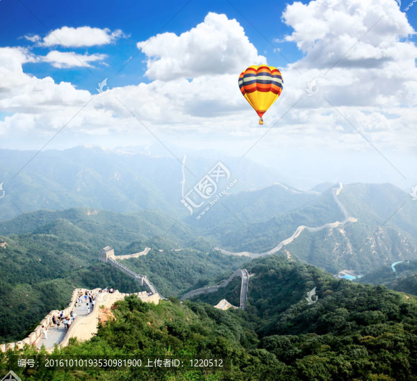 在八達嶺附近的北京長城