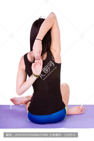 瑜伽姿勢(shì)的女人