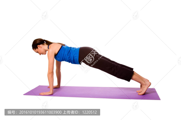 瑜伽姿勢(shì)的女人