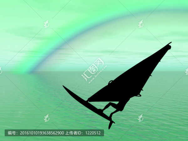 在彩虹的沖浪者