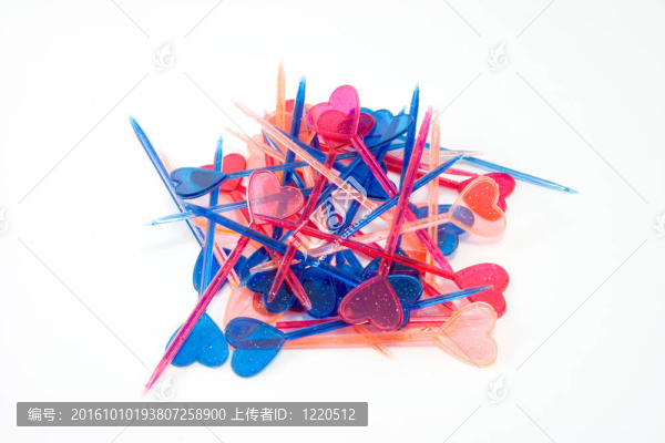 多色的情人牙簽