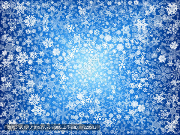 藍(lán)色的白色雪花