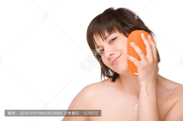 在浴室里