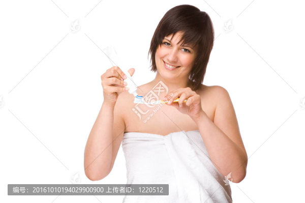 女人與牙刷