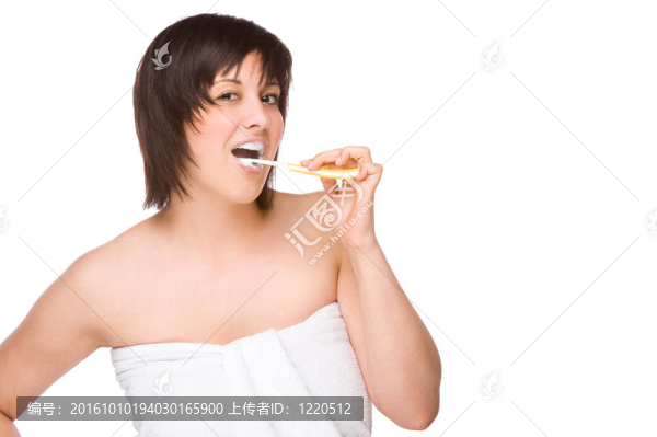 女人與牙刷