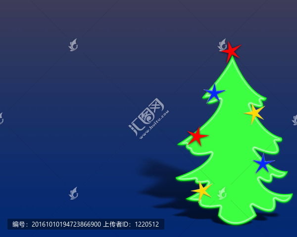 綠色背景下的綠色圣誕樹