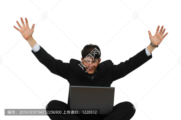 成功-成功的商人超過白人