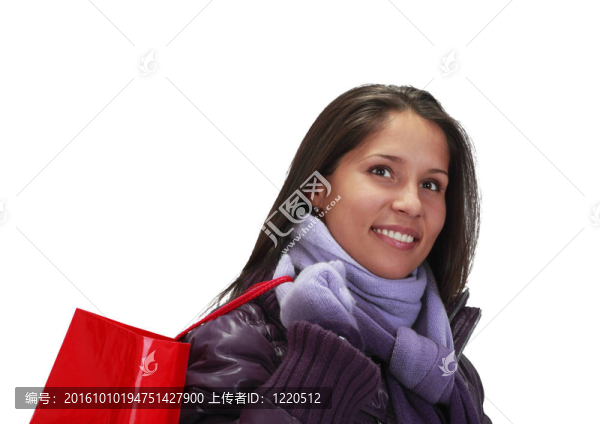 帶購(gòu)物袋的女人