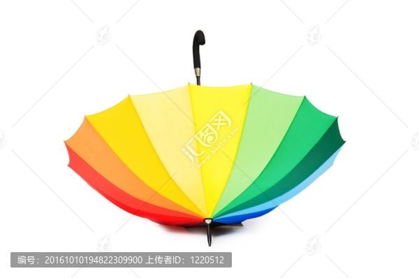 白色背景上的彩色雨傘