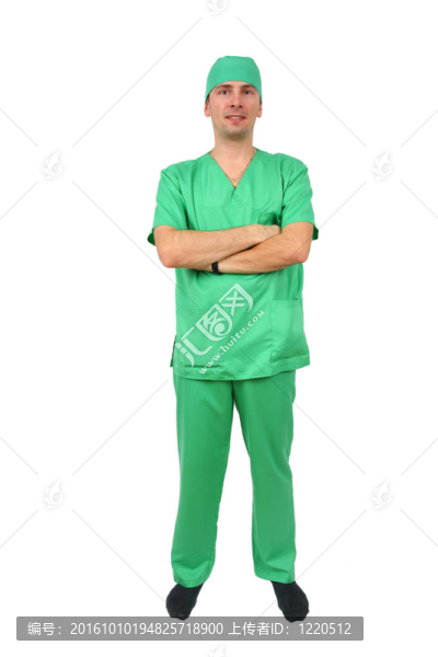 白人背景下男醫(yī)生的孤立鏡頭