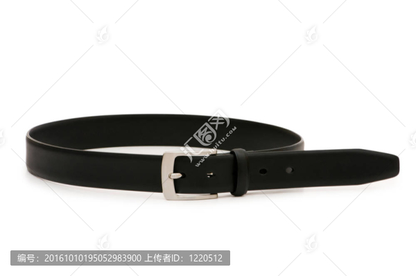 白色背景上孤立的男人腰帶