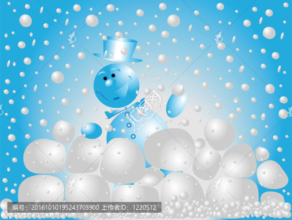 雪人玩雪球
